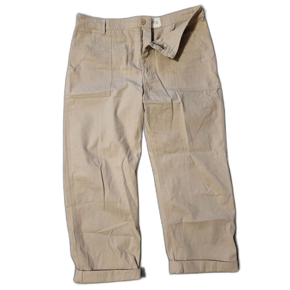 Men's Khaki Beige Cotton Workwear Casual Pants W38 Regular UK38 Spring NWT